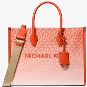 Michael Kors Medium Mirella Tote Bag Red Clay